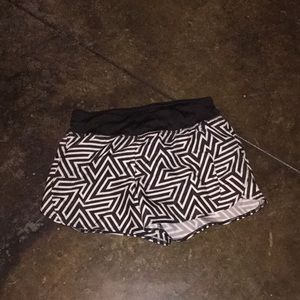 Black and white shorts